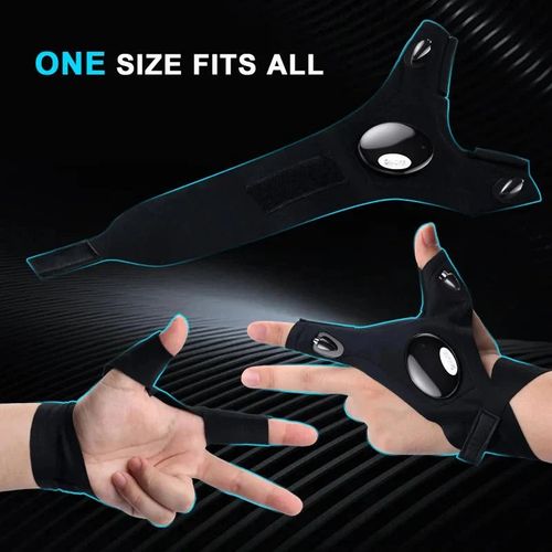 Hands-Free LED Flashlight Waterproof Gloves
