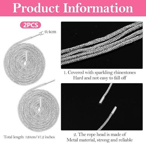 Shiny Rhinestone Shoelaces