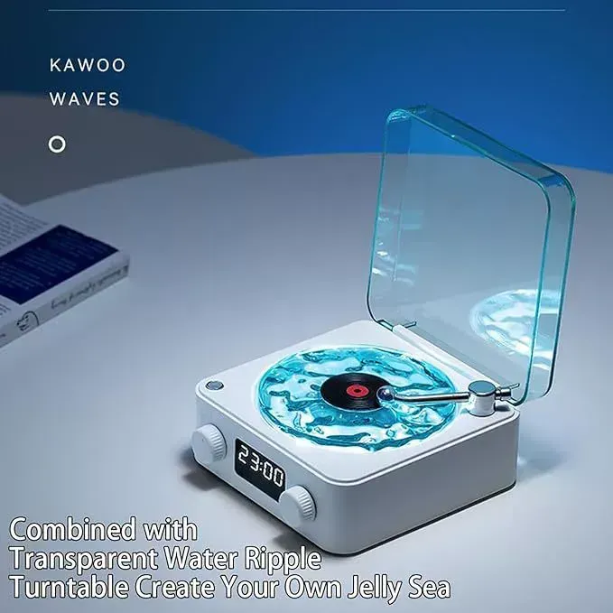 New Retro Vinyl Record Bluetooth Speaker | White Noise Sea Sound Machine | Projection Atmosphere Light | Perfect Gift for Women