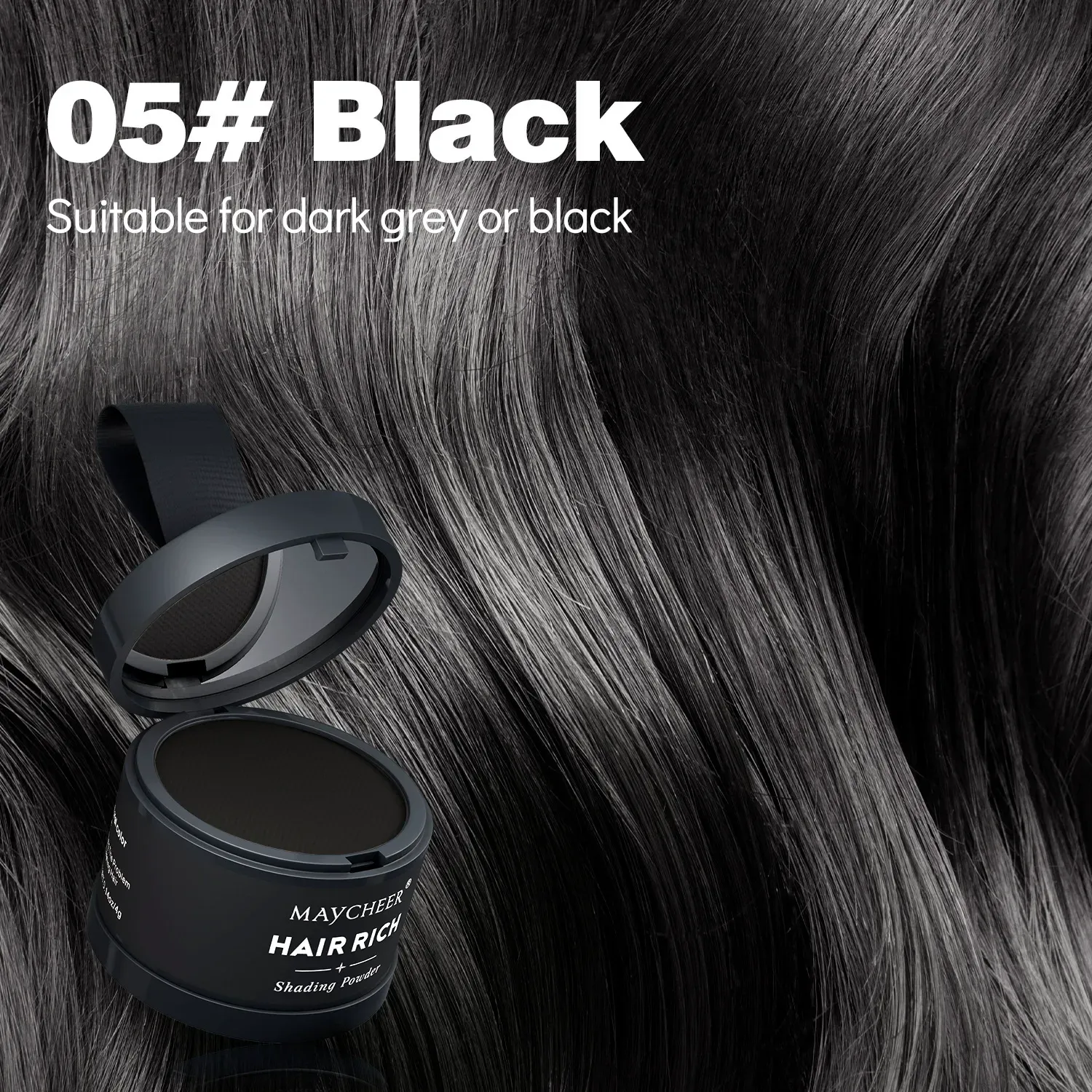 MAYCHEER Hairline Filler Powder - Waterproof Sweatproof Shadow Concealer, Natural Hairline Contour Tool for Forehead, Long-Lasting Root Touch-Up