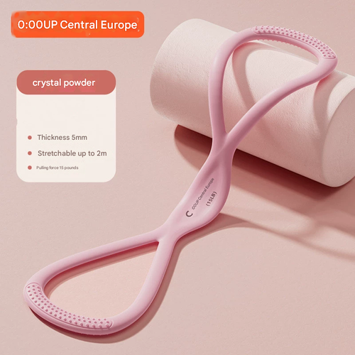 Figure 8 Resistance Band - Shoulder Opening & Back Shaping Elastic Band, Home Fitness Equipment for Women, Yoga Rope with High Elastic Silicone, 8-Shaped Pull Rope for Yoga & Strength Training