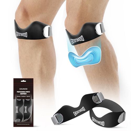 Silicone Patella Knee Strap for Knee Pain Relief | Adjustable Support Brace for Men & Women | Ideal for Running, Basketball, Squats, Tendonitis & Jumper's Knee