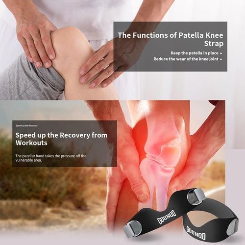Silicone Patella Knee Strap for Knee Pain Relief | Adjustable Support Brace for Men & Women | Ideal for Running, Basketball, Squats, Tendonitis & Jumper's Knee
