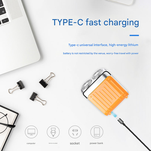 Mini Electric Beard Shaver, Waterproof & Comfortable Double-Ring Magnetic Cutter, One-Button Long Lasting for Travel & Daily Use, 2025 New Beard Shave