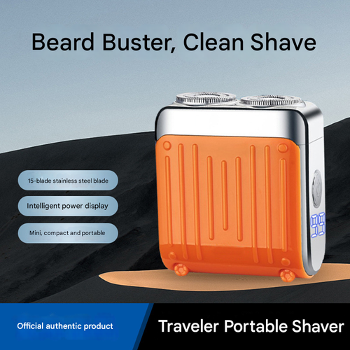 Mini Electric Beard Shaver, Waterproof & Comfortable Double-Ring Magnetic Cutter, One-Button Long Lasting for Travel & Daily Use, 2025 New Beard Shave