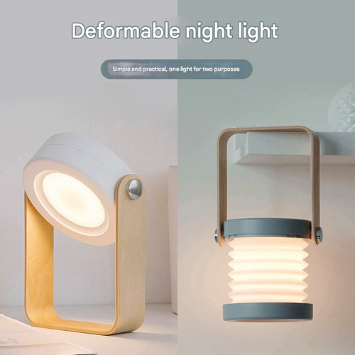 New Model Bedside Lantern Lamp - Multi-Function Night Light & Creative Foldable Eye-Caring Desk Lamp, USB Rechargeable Novelty Home Ambiance Light, Ideal Gift for Home Decoration