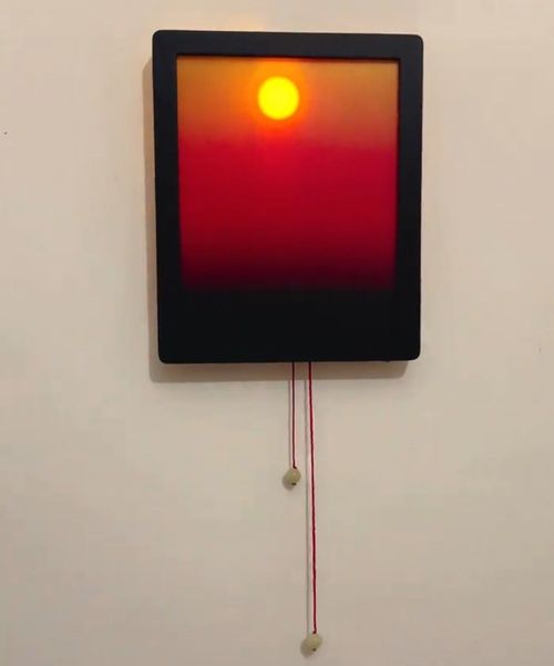 Elevating Sunset Lamp - Wall-Mounted Sunrise & Sunset Light with Ambience Effect, Finished Lighting Fixture for Living Room & Bedroom, Perfect Gift for Friends, Home Ambiance Decor Essential