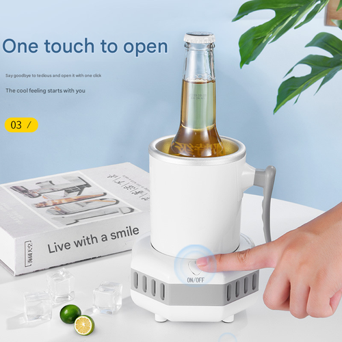 Fast Cooling Cup - Portable Mini Drink Chiller for Office & Dorm Room, Cools Beer Beverages Milk Quickly, Personal Cold Drink Container for Daily Use