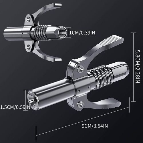 Leaking-proof Grease Tools Coupler, 12000PSI High Pressure Lubricating Oil Nozzle Accessory Compatible with 0.32 Cm Npt Lubricating Oil Nozzle