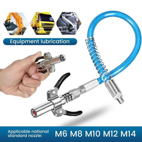 Leaking-proof Grease Tools Coupler, 12000PSI High Pressure Lubricating Oil Nozzle Accessory Compatible with 0.32 Cm Npt Lubricating Oil Nozzle