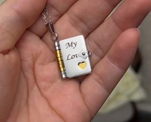 My Love Book Necklace Valentines Day, Birthday Day, Memorial Day Gifts Jewelry Love