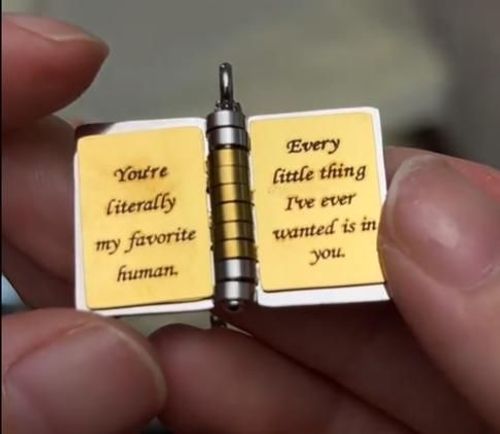 My Love Book Necklace Valentines Day, Birthday Day, Memorial Day Gifts Jewelry Love