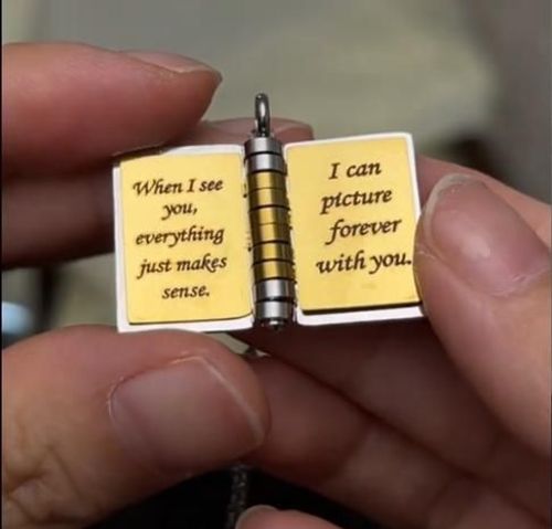 My Love Book Necklace Valentines Day, Birthday Day, Memorial Day Gifts Jewelry Love