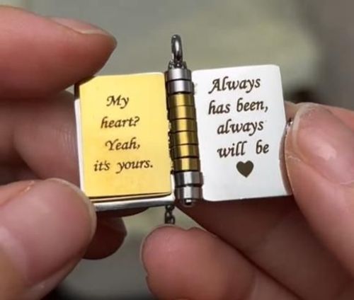 My Love Book Necklace Valentines Day, Birthday Day, Memorial Day Gifts Jewelry Love