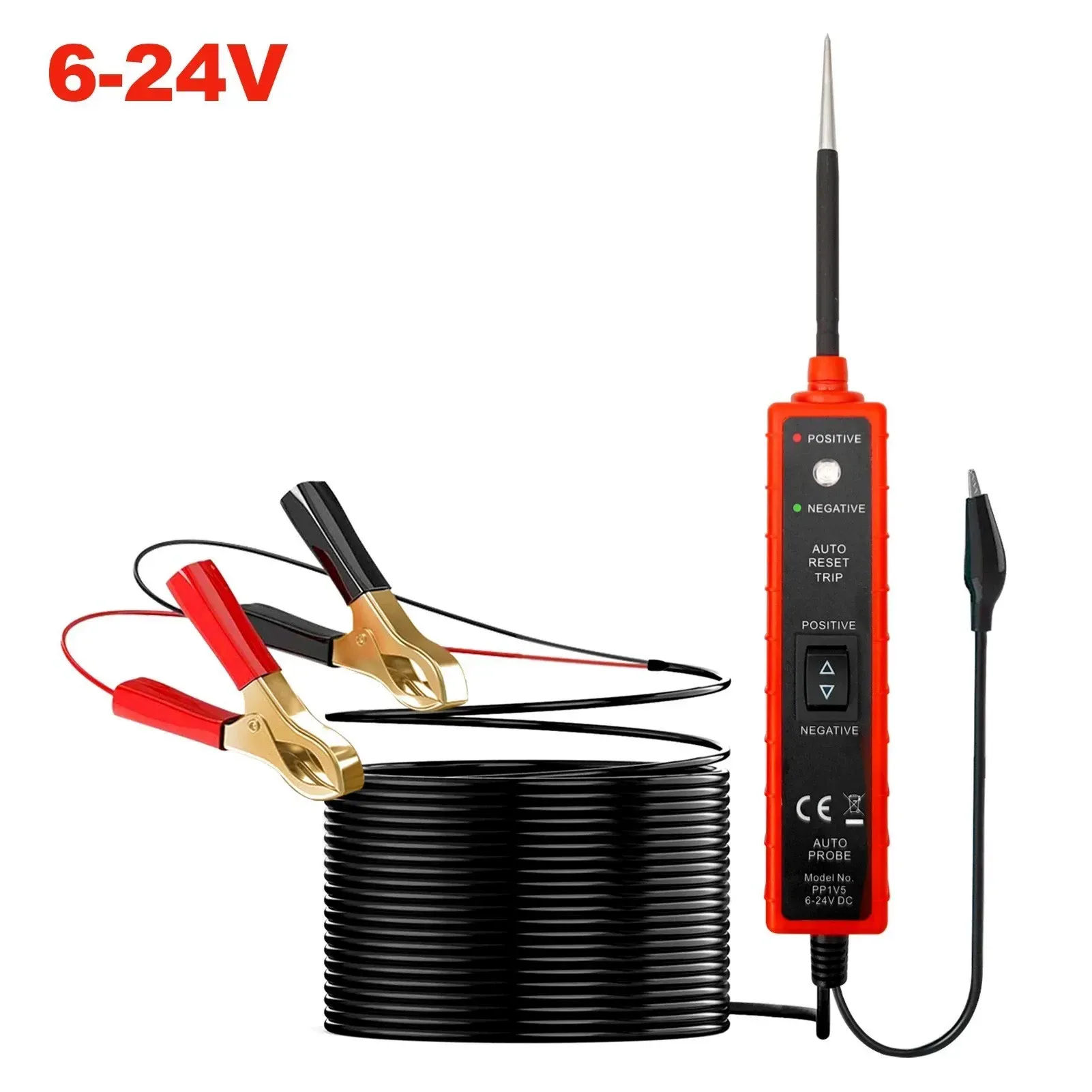 Power Circuit Probe Tester, 6-24V DC Automotive Original Short Circuit Test Light, Automotive Continuity Tester, Professional Car Power Circuit Tester, Car Accessories