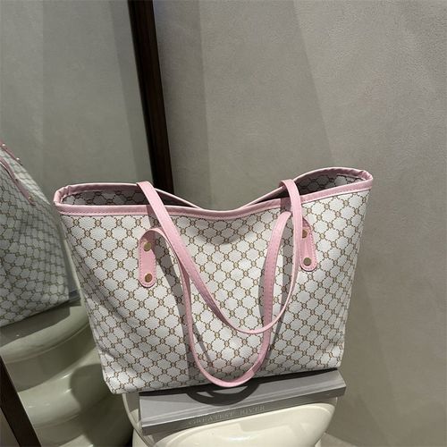 Women's Elegant Geometric Pattern Stylish Tote Bag, Fashionable Large Capacity Shoulder Bag for Women, Casual Trendy Versatile High-quality Daily Commuting Bag