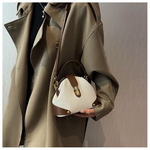 Women's Elegant Colorblock Handbag, Fashionable PU Leather Crossbody Bag, Casual Trendy Versatile High-end Commuting Bag