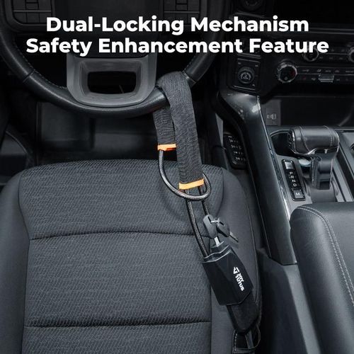 Universal Anti-Theft Car Steering Wheel Lock with 3 Keys for Security Fit Most Vehicles Truck SUV Van Black