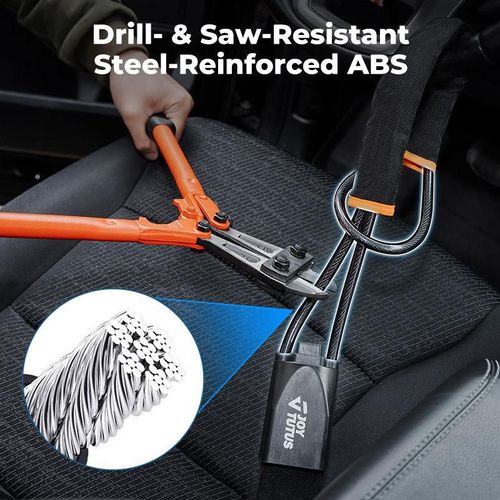 Universal Anti-Theft Car Steering Wheel Lock with 3 Keys for Security Fit Most Vehicles Truck SUV Van Black