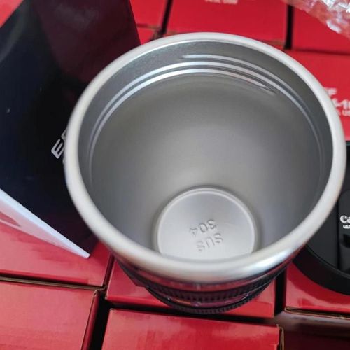 Stainless Steel Insulated Coffee Mug, 1 Count Leak-proof Camera Lens Design Cup with Lid, Portable Mug for Photographer Lovers Gift