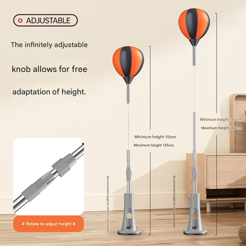 Adjustable Height Speed Ball - Freestanding Boxing Target for Home Use, Martial Arts & Boxing Training, Stress Relief Equipment for Dodge, Speed & Reflex Training