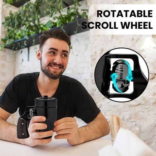 Coffee Mug with Rotatable Wooden Handle, Ceramic Leak-Proof and Scalding-Proof Cup, 16 Ounces Beverage Drinkware Glass Reusable Reuse Tumbler Washable