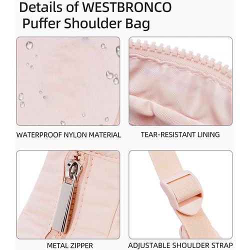 Crescent Shoulder Bag 2025 viral Christmas gift idea Small Puffy fashion stylish with 2 side pockets adjustable strap for Women Waterproof Lightweight Travel Gym dating Purse for winter trendy Gift for her