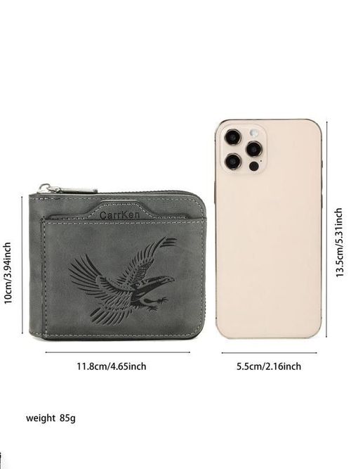 Men's Vintage Eagle Embossed Short Wallet, Business Multi Card Slot Wallet, Casual Trendy Wallet for Work & Daily Use, Business Fashion Wallet