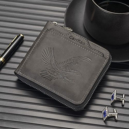 Men's Vintage Eagle Embossed Short Wallet, Business Multi Card Slot Wallet, Casual Trendy Wallet for Work & Daily Use, Business Fashion Wallet