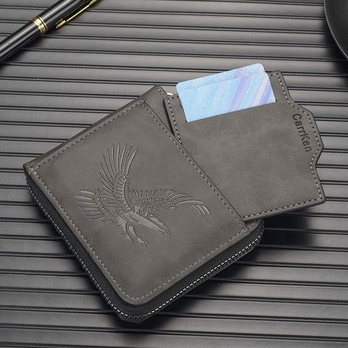 Men's Vintage Eagle Embossed Short Wallet, Business Multi Card Slot Wallet, Casual Trendy Wallet for Work & Daily Use, Business Fashion Wallet