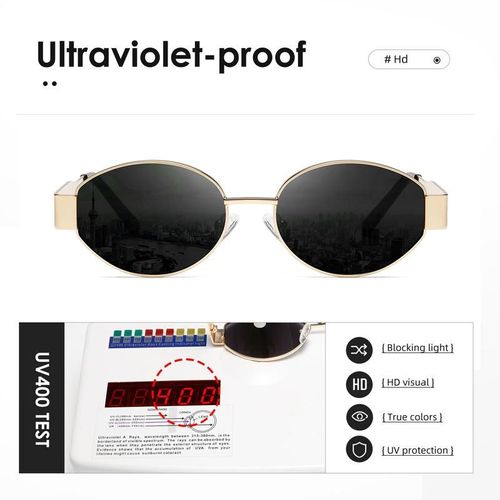 modern fashion styling accessory Christmas gifts Vintage Oval Sunglasses Women's Men's Fashion Sunglasses Classic Shades