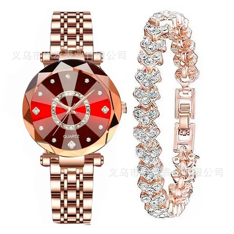 Womens Elegant Round Analog Quartz Watch - Diamond Cut Glass, Waterproof, Stylish & Versatile Exquisite Accessory, Ideal for Daily Wear & Party Outfits