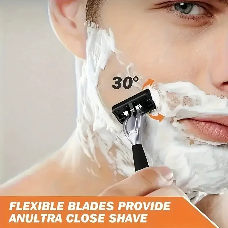 This classic men's razor comes with 42 ultra-sharp and durable blades, and its progressive design ensures a safe, smooth and painless shaving experience. Comes with 2 non- slip handles, perfect for holiday gifts