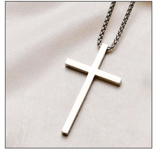 Stainless Steel Cross Necklace for Men and Women (Unisex), Mens Necklaces with 2.5mm Cross Chain  Stainless Steel Cross Necklace
