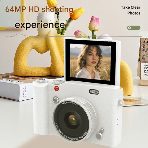 Portable Digital Cam, Student Camera, Pocket Camera, Portable Selfie Camera, 180° Degree Flip Screen Camera For Students, Entry-Level Digital Camera With 32GB Memory Card, Video, Photography, Perfect For Back-To-School Season, Thanksgiving New Year Gift