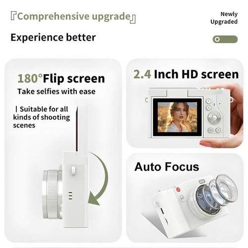 Portable Digital Cam, Student Camera, Pocket Camera, Portable Selfie Camera, 180° Degree Flip Screen Camera For Students, Entry-Level Digital Camera With 32GB Memory Card, Video, Photography, Perfect For Back-To-School Season, Thanksgiving New Year Gift