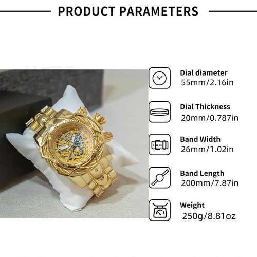 Men's Street Fashion Round Dial Quartz Analog Watch (without watch box) - Stylish and versatile, a perfect birthday or Father's Day gift.