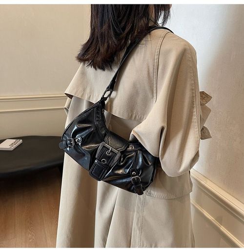 Women's Y2k Solid Color Shoulder Bag, 2025 New Style Fashionable Pu Leather Underarm Bag for Daily Used, Casual Trendy Versatile High-quality Daily Commuting Bag