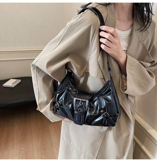 Women's Y2k Solid Color Shoulder Bag, 2025 New Style Fashionable Pu Leather Underarm Bag for Daily Used, Casual Trendy Versatile High-quality Daily Commuting Bag