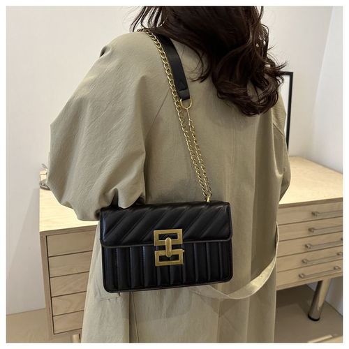 Women's Fashion Chain Strap Crossbody Bag, Casual Versatile Shoulder Bag for Daily Travel Work Commute, Trendy All-match Commuter Bag, Girl Fashionable Shopping Bag, Adjustable Crossbody Shoulder