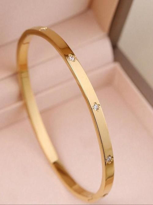 Women's Stainless Steel Bracelet Set, Exquisite Bracelet, Flower Nail Design , Casual Style Jewelry for Women, Perfect Gift for Her