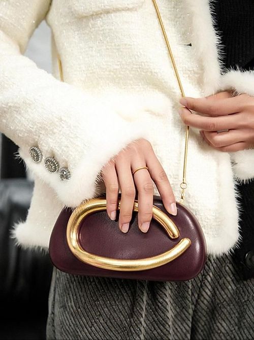 Women's Elegant Solid Color Evening Clutch Bag - Fashionable PU Leather Trendy All match Exquisite Purse, Ideal for Party Gift