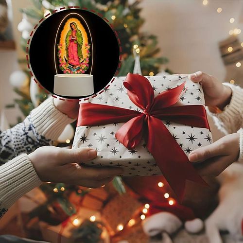 Acrylic LED Decorative Night Light with Holy Grace Symbol - USB-Powered Warm Ambiance Lighting, Home Altar Decor - Ideal for Bedroom, Kitchen, Living Room & Prayer Room - Perfect Religious Gift