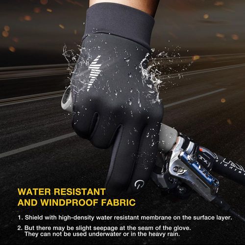 Men's Winter Reflective Sports Gloves - Touchscreen Compatible for Cycling Gym Running, Outdoor Safety Workout Gloves