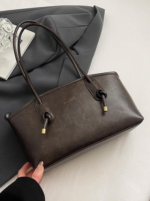 26 Women's Elegant Solid Color Shoulder Bag, Fashionable Large Capacity Crossbody Bag for Daily Used, Casual Trendy Versatile High-quality Daily Commuting Bag