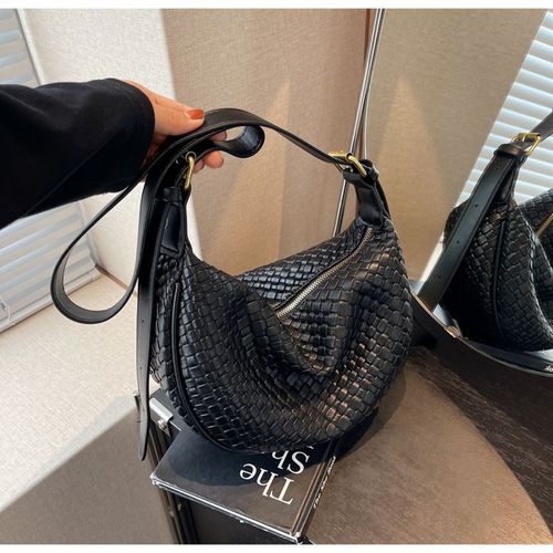 Woven Shoulder Bags for Women Tote Bags Retro Crossbody Bags Leather Luxury Purse Hobo Handbag with Adjustable Strap
