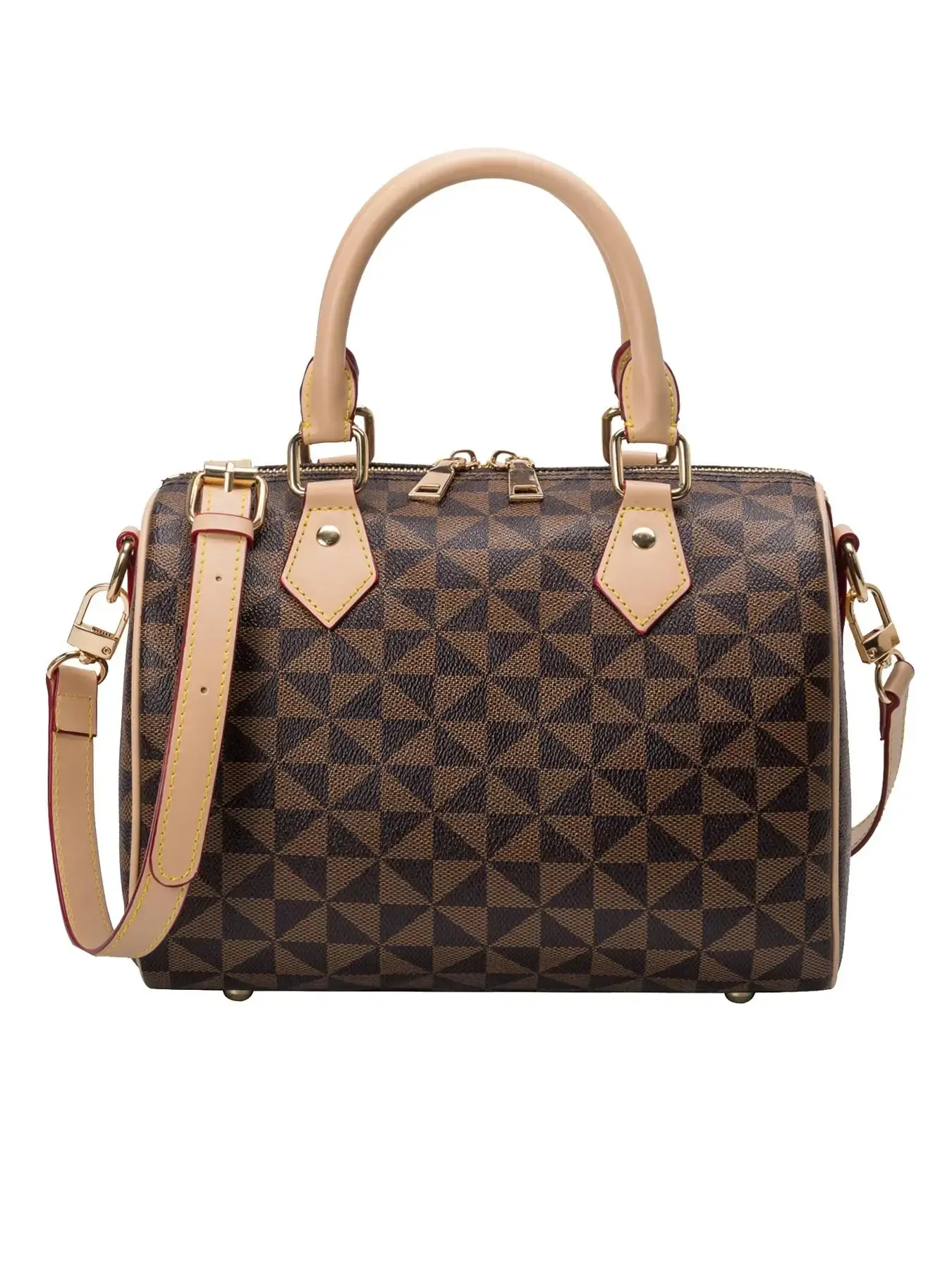 Fashionable Geometric Pattern Crossbody Bag, Lightweight Zipper Shoulder Bag with Adjustable Strap, Trendy All-match Commuter Bag for Daily Used, Purse Women, Unique Bags, Everyday Bags, Sling Purse, Adjustable Strap Satchel, Fashionable Patterned Bag