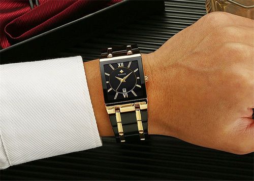 Square Watches for Men and Women Stainless Steel Mens Square Watch with Date Waterproof Analog Quartz Fashion Business Casual Wristwatch