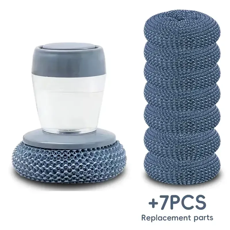 Automatic Liquid Filling Good Handle Soap Dispense Palm Kitchen Brush for Bowl Sink Cleaning Pot Comfortable