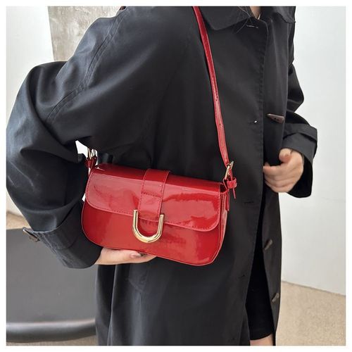 Women's Vintage Solid Buckle Decor, Summer 2025 Adjustable Strap Zipper Pu Leather Bag for Work & Daily Used, Casual Handbag Satchel, Fashion Women's Bags